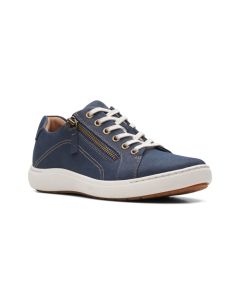 Women's Clarks Nalle Lace Navy Nubuck