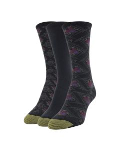 Women's Gold Toe Castaway Crew 3-Pack Black