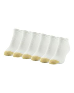 Women's Gold Toe Sport Cushion No-Show 6-Pack White