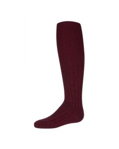 Women's MeMoi Chunky Ribbed Knit Knee High Sock Dark Maroon
