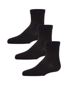Women's MeMoi Cotton Blend Quarter Socks 3-Pack Black