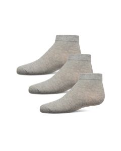 Women's MeMoi Cotton Blend Quarter Socks 3-Pack Light Gray