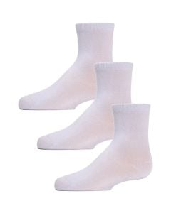 Women's MeMoi Cotton Blend Quarter Socks 3-Pack White