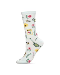 Women's MeMoi Flower Garden Crew Socks Lichen