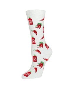 Women's MeMoi Sriracha Crew Socks Winter White
