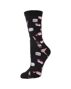 Women's MeMoi Sushi Crew Socks Black
