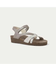 Women's Naot Sophia Titanium Leather / Platinum Striped Suede / Quartz Metallic Leather
