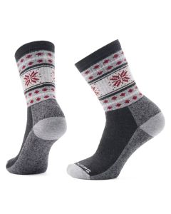 Women's Smartwool Everyday Cozy Snowflake Dream Crew Socks Charcoal
