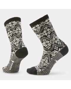Women's Smartwool Everyday Cozy Traditional Snowflake Full Cushion Crew Socks Black