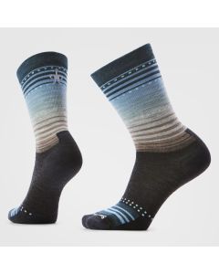Women's Smartwool Everyday Stitch Stripe Crew Socks Charcoal - Ash