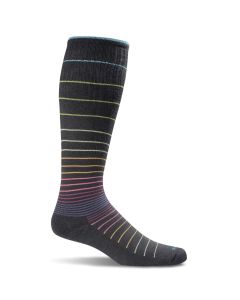 Women's Sockwell Circulator Moderate Graduated Compression Socks Black Stripe