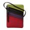 ILI 6072 Small Triple Zip Crossbody Bag Black Brights