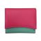 ILI 6233 Two Tone Pocket Wallet Indian Pink / Turquoise