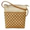 ILI 6655 Checkerboard Crossbody Bag Stone / Antique Saddle