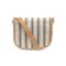 Joy Susan Kay Pencil Stripe Canvas Saddle Bag Black