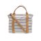 Joy Susan Kay Pencil Stripe Medium Canvas Tote Blue