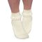Kids' Jefferies Smooth Toe Simplicity Lace Turn Cuff Socks Pearl White