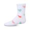 Kids' MeMoi Cozy Ribbed Graffiti Heart Crew Socks White