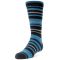 Kids' MeMoi Rings and Rungs Cotton Blend Striped Socks Navy