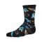Kids' MeMoi Rocket Ship Bamboo Blend Crew Socks Black