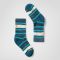 Kids' Smartwool Hike Full Cushion Striped Crew Socks Twilight Blue