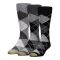 Men's Gold Toe Carlyle Argyle Crew Extended 3-Pack Black / Grey / Charcoal