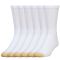 Men's Gold Toe Cotton Crew Extended 6-Pack White
