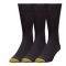 Men's Gold Toe Metropolitan Crew Extended 3-Pack Black