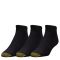 Men's Gold Toe Ultra Tec Quarter 3-Pack Black