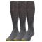 Men's Gold Toe Windsor Wool Over the Calf 3-Pack Charcoal