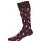 Men's MeMoi Checkmate Crew Socks Burgundy