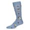 Men's MeMoi Embroidered Pugs Crew Socks Denim Heather