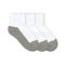 Women's / Youth's Jefferies Smooth Toe Sport Quarter Socks 3 Pair Pack White / Grey