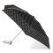 Totes Mini Manual Umbrella Black / White Swiss Dot