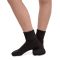 Women's Jefferies Smooth Toe Turn Cuff Organic Cotton Socks Black
