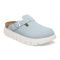 Women's Birkenstock Boston Chunky Baby Blue Suede