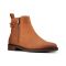Women's Clarks Memi Lo Dark Tan Leather