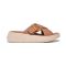 Women's FitFlop F-Mode Canvas Buckle Cross Latte Tan