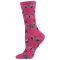 Women's MeMoi Butterfly Crew Socks Carmine Rose
