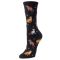 Women's MeMoi Cats & Friend Crew Socks Black