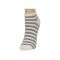 Women's MeMoi Classic Stripe Soft-Fit Low Cut Socks Light Gray Heather