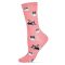 Women's MeMoi Cup o' Cats Crew Socks Pink