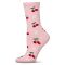 Women's MeMoi Daisy Cherry Crew Socks Pink