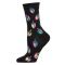 Women's MeMoi Dreidel Holiday Crew Socks Black