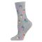 Women's MeMoi Dreidel Holiday Crew Socks Medium Gray Heather