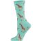 Women's MeMoi Giraffes Crew Socks Seafoam