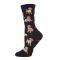 Women's MeMoi Golden Retriever Crew Socks Black