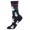 Women's MeMoi Happy Llama Days Crew Socks Black