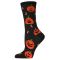 Women's MeMoi Jack O'lantern Candy Crew Socks Black