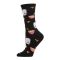 Women's MeMoi Let's Order Takeout Crew Socks Black
